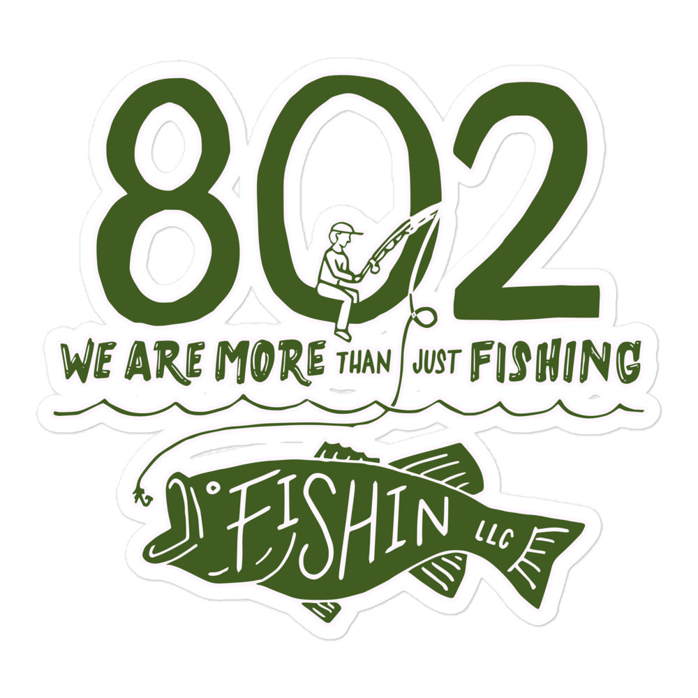 802 Fishin sticker